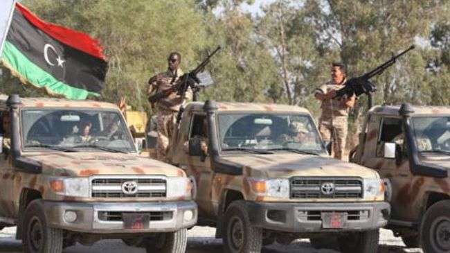 Libyan government forces gather in Tripoli for deployment to Bani Walid.
