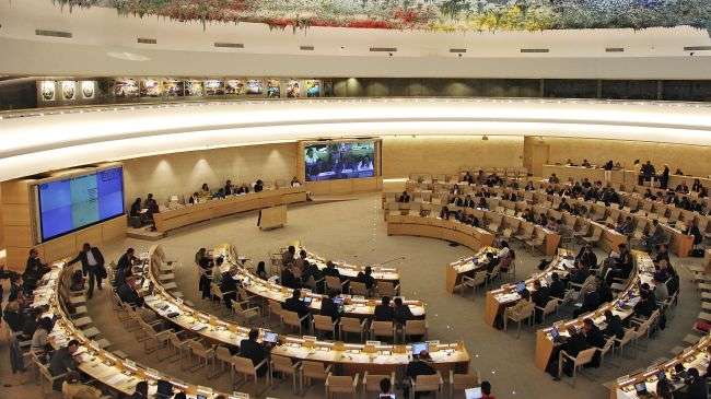 A general view of UN Human Rights Council