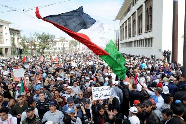 Demo rakyat Maroko anti Israel