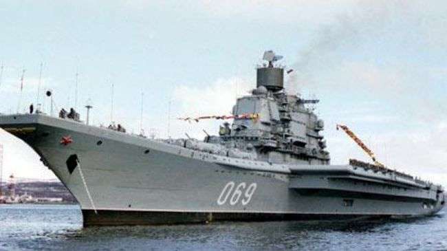 India renamed Russian-origin Admiral Gorshkov aircraft carrier (shown) to “INS Vikramaditya.”