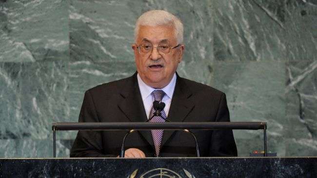 File photo shows acting Palestinian Authority chief Mahmoud Abbas in the 67th session of the UN General Assembly in New York on September 27, 2012.