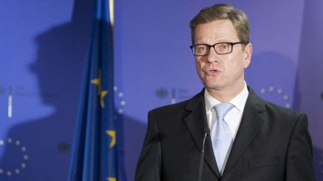 German Foreign Minister Guido Westerwelle in Brussels