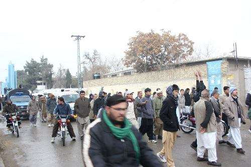 ڈائریکٹر تعلقات عامہ بلوچستان خادم حسین کے قتل کیخلاف احتجاج