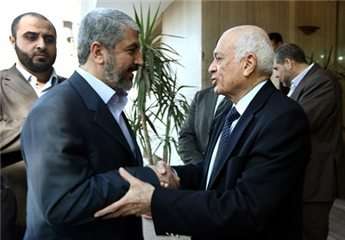 Mashaal meets Arab League chief in Cairo