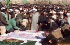 شہداء کوئٹہ کی نماز جنازہ علامہ ناصر عباس جعفری کی اقتداء میں ادا، تدفین کر دی گئی