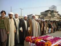 راولپنڈی، سانحہ مستونگ کے 16 شہداء کی نماز جنازہ علامہ ناصر عباس کی اقتداء میں ادا کردی گئی
