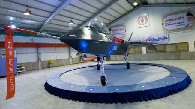 Iran’s domestically-designed and developed fighter jet Qaher-313 (shown) was unveiled in Tehran on February 2, 2013.