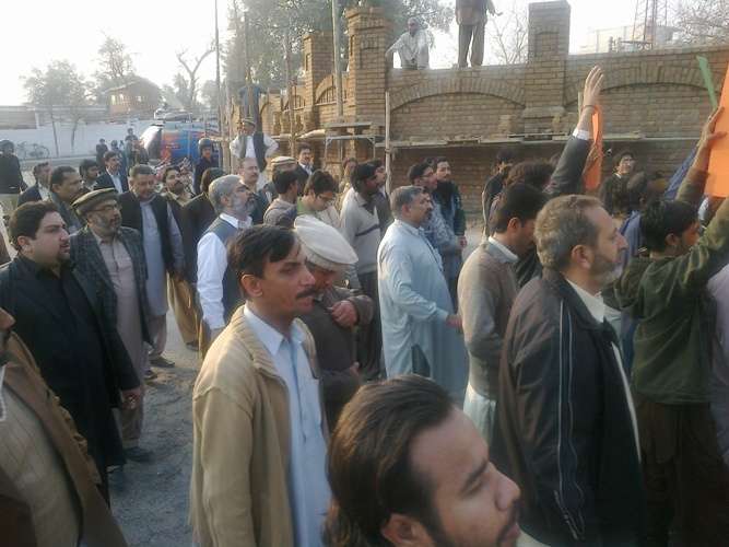 سانحہ کوئٹہ کے خلاف پشاور میں احتجاج