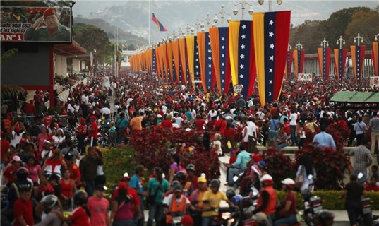 مراسم خاکسپاری چاوز