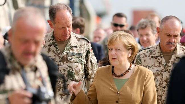 German Chancellor Angela Merkel in Afghanistan to visit forces