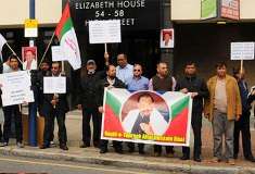 کراچی میں کارکنوں کے قتل کے خلاف ایم کیو ایم کا لندن میں احتجاجی مظاہرہ