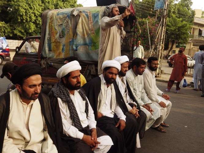 مجلس وحدت مسلمین کا سانحہ پشاور کیخلاف لاہور پریس کلب کے سامنے احتجاج اور علامتی دھرنا