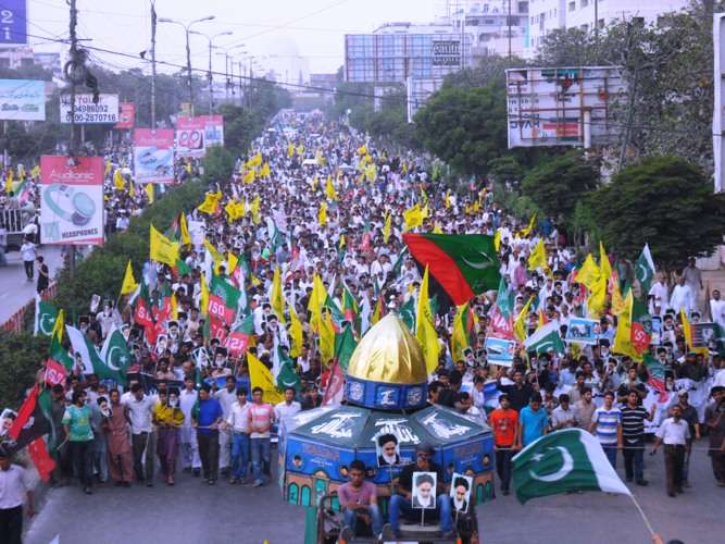 کراچی میں عظیم الشان مرکزی آزادی القدس ریلی کا انعقاد