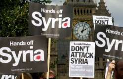 امریکہ کا شام پر حملے کا اعلان، دنیا بھر میں احتجاج کا سلسلہ جاری