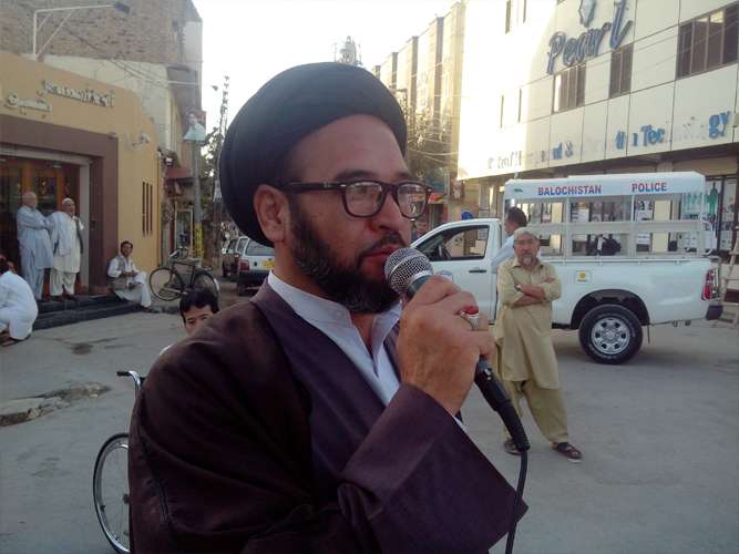 کوئٹہ، شیعہ قومی موومنٹ کی جانب سے علامہ غلام رضا نقوی کی رہائی کیلئے احتجاجی دھرنا
