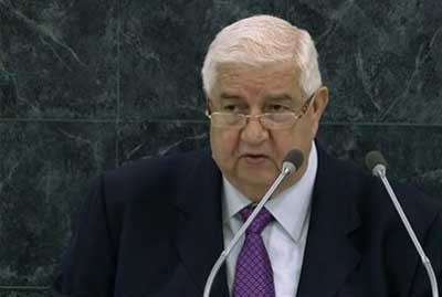 Moallem: Halting Aggression against Syria ’Prerequisite’ for Political Solution