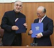 ایران اور عالمی ایٹمی توانائی ایجنسی میں مشترکہ تعاون کے بیان پر دستخط