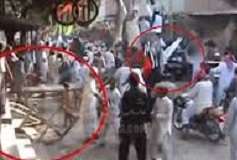 پشاور، کالعدم سپاہ صحابہ کے شرپسندوں کا احتجاج کی آڑ میں 2 امام بارگاہوں پر پتھراو
