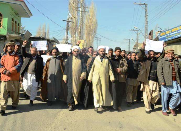 اسکردو میں سانحہ راولپنڈی کی آڑ میں عزاداروں کی گرفتاریوں کیخلاف احتجاجی ریلی کا انعقاد