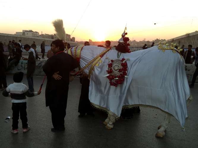 کراچی، قصر مسیّب رضویہ سوسائٹی سے برآمد ہونے والا ایام عزا کا آخری جلوس