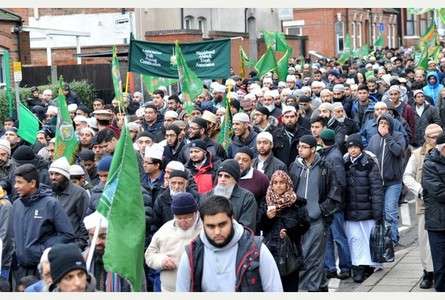 راهپیمایی مسلمانان در شهر لستر انگلیس
