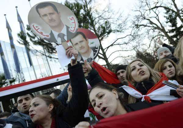 Mereka mendukung Assad