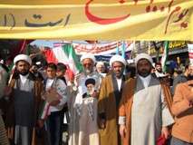 مشہد مقدس میں انقلاب اسلامی ایران کی سالگرہ کے موقع پر نکالی جانے والی ریلی میں پاکستانی طلبا کی شرکت