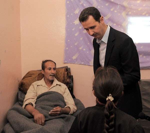دیدار بشار اسد با آوارگان