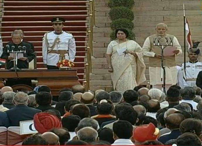 نریندر مودی کا بھارت کے 15ویں وزیراعظم کے طور پر حلف برداری