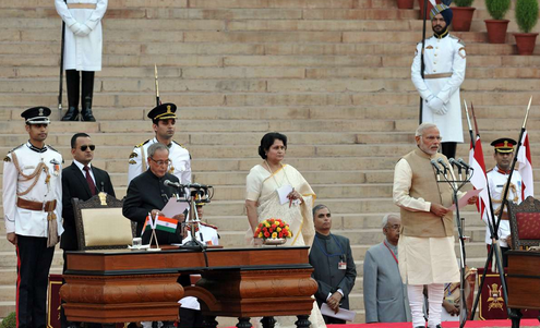 مراسم سوگند نخست وزیر جدید هند
