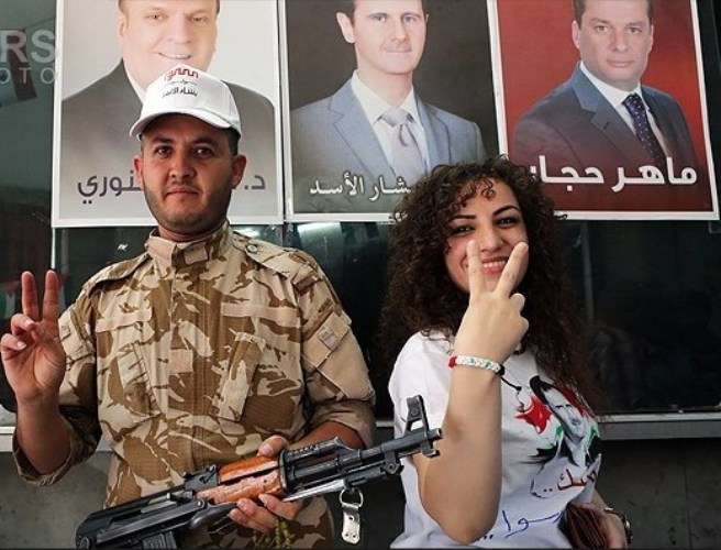 شام میں منعقد ہونیوالے صدارتی الیکشن کے موقع لوگوں کی شرکت اور جوش و خروش دیدنی ہے