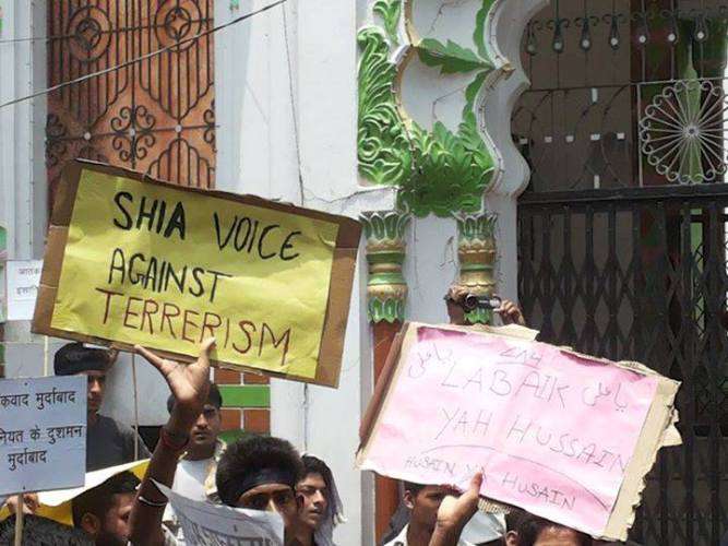 بھارت بھر میں عراق پر داعشی دہشت گردوں کے حملوں کے خلاف احتجاجی مظاہرے