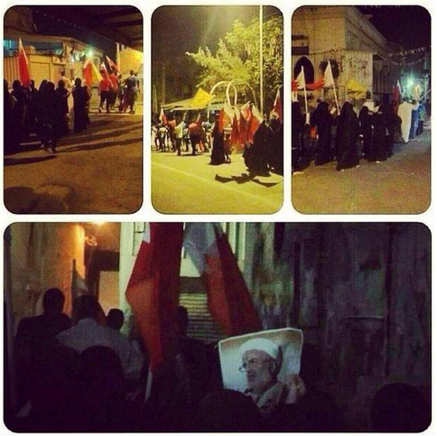 تظاهرات مسالمت آمیز سه شنبه شب انقلابیون بحرین