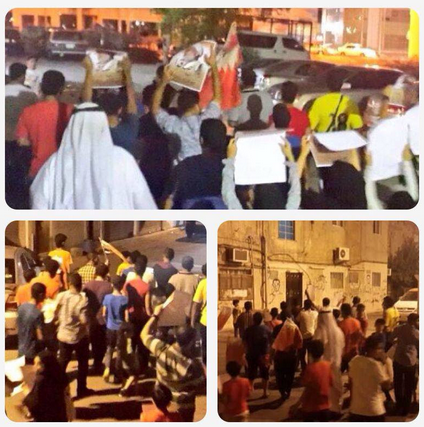 تظاهرات مسالمت آمیز سه شنبه شب انقلابیون بحرین