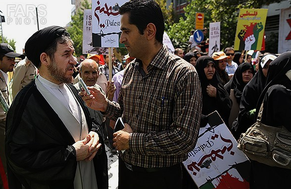 حجت الاسلام والمسلمین میر تاج الدینی در راهپیمایی روز قدس