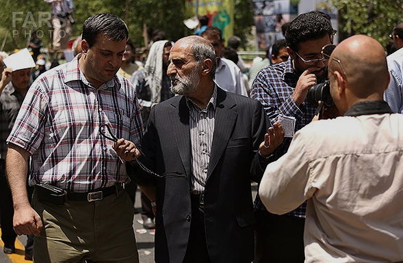 حسین شریعتمداری مدیر مسئول کیهان در راهپیمایی روز قدس