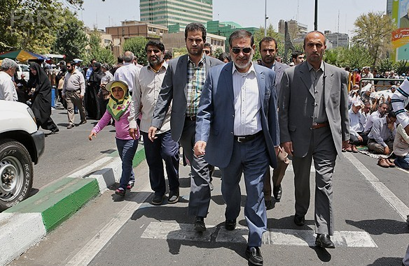 علی شمخانی دبیر شورای عالی امنیت ملی در راهپیمایی روز قدس