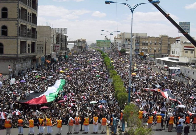 مرحله دوم «تحصن نامحدود» معترضان یمنی کلید خورد