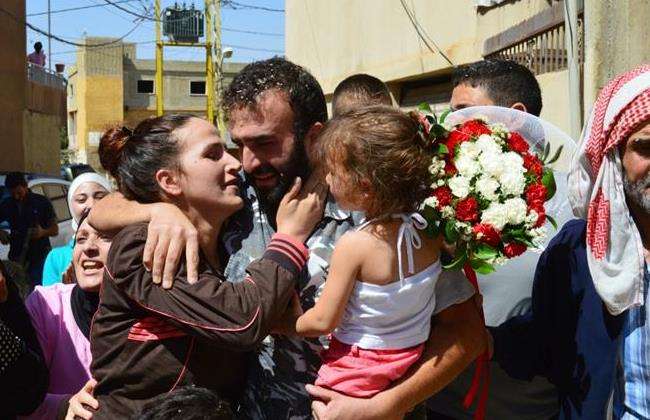 Five Freed Lebanese Soldiers Reunited with Families