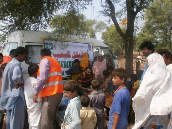 جعفریہ یوتھ کیجانب سے پنجاب کے مختلف اضلاع میں سیلاب زدگان کیلئے میڈیکل کیمپس کا انعقاد