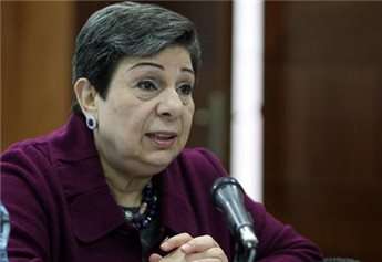 Palestine Liberation Organisation executive committe member Hanan Ashrawi speaks during a press conference in the West Bank city of Ramallah, on Jan 23, 2013