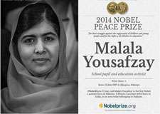 سخت ترین حالات میں بچیوں کی تعلیم کے لیے جد وجہد کرنے والی سترہ سالہ ملالہ نے نوبل انعام جیت لیا