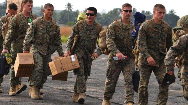 US soldiers arriving in Liberia have been staying in hotels and government facilities while the US military sets up official bases.