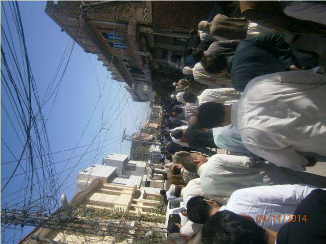 پشاور، ٹارگٹ کلنگ کا نشانہ بننے والے ناصر عباس کی نماز جنازہ