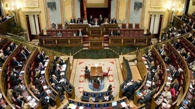 A file photo of a parliamentary session in Spain