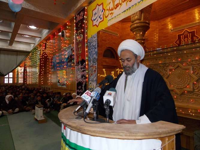 اسکردو، جشن میلاد النبیؐ میں شیخ محمد جواد حافظی کا خطاب