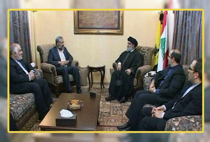 ایرانی صدر حسن روحانی کے ایلچی مرتضی سرمدی کی سید حسن نصراللہ سے ملاقات