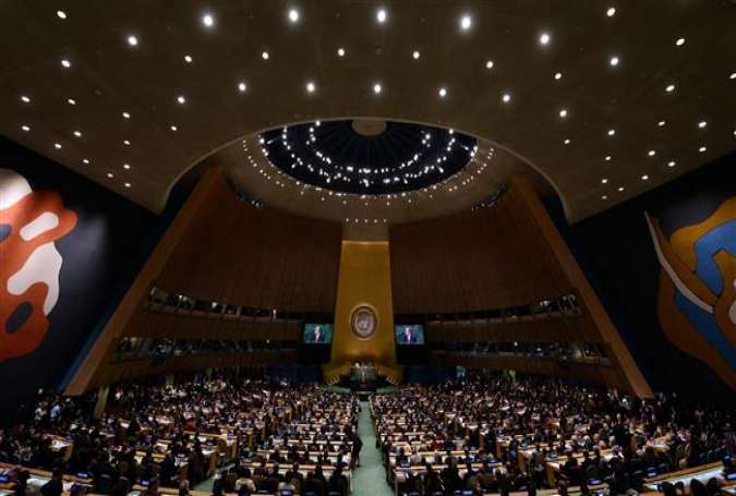 A session of the United Nations General Assembly