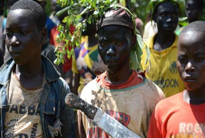 Members of the anti-Balaka militia in the Central African Republic (CAR)