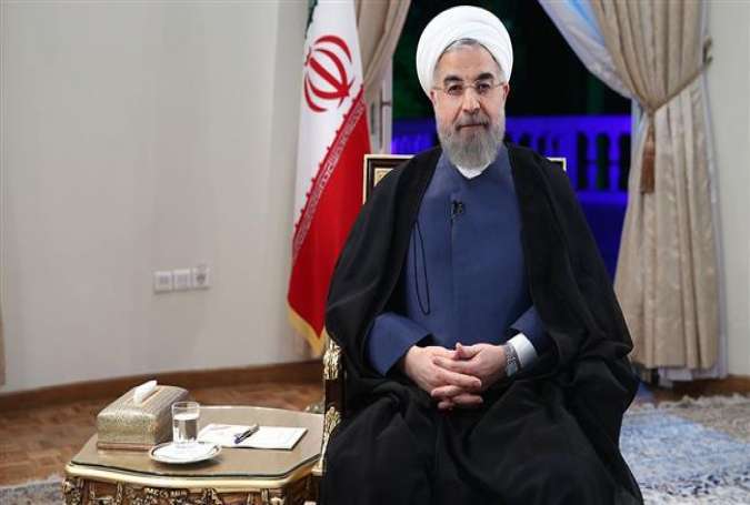 Iranian President Hassan Rouhani during a live televised show, August 2, 2015